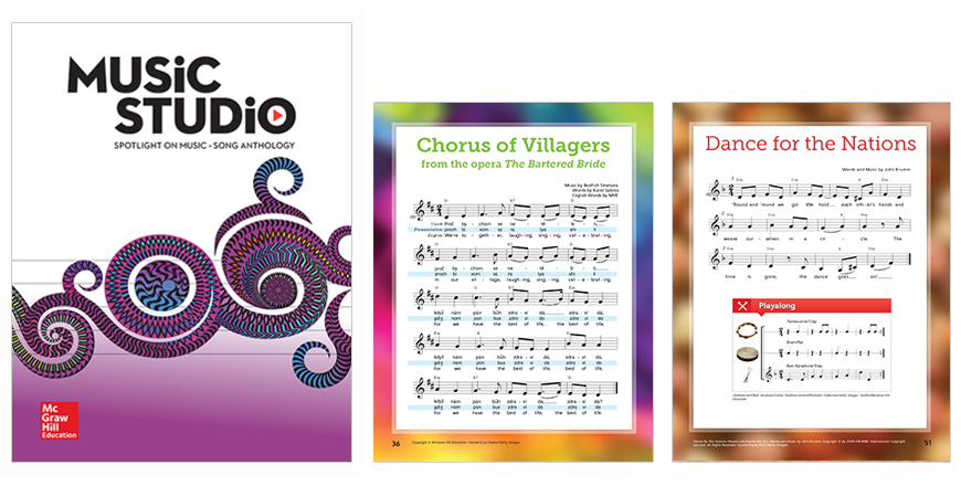 Spotlight on Music cover and sheet music examples