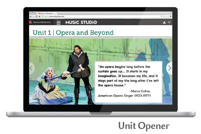 unit 1 Opera and Beyond example on laptop screen