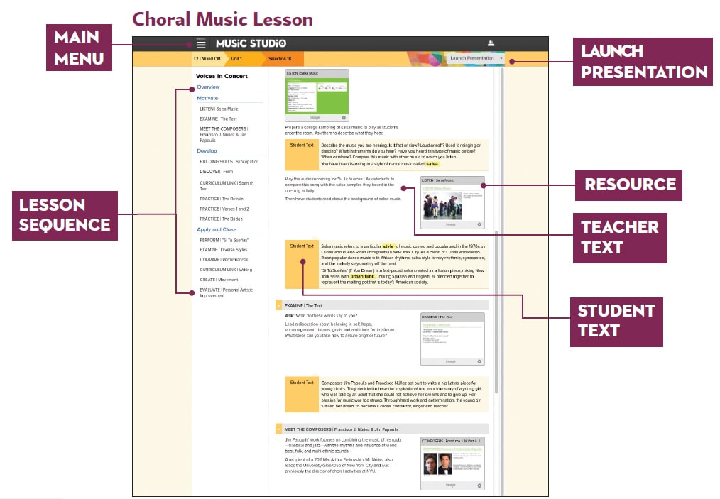 Choral Music Lesson brochure