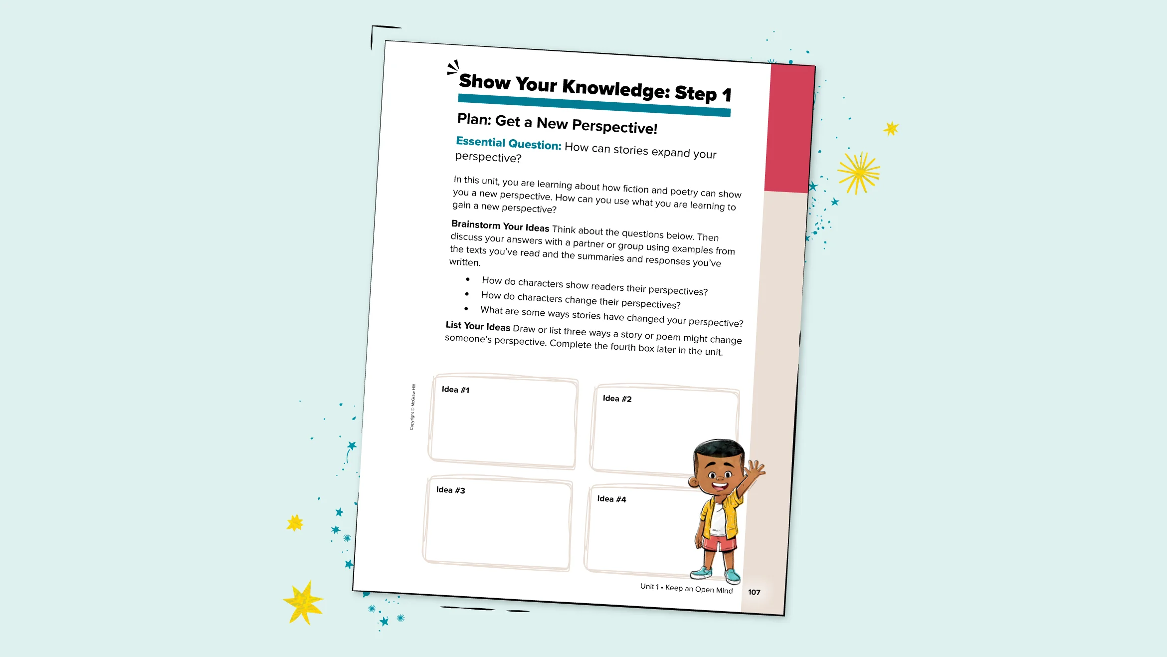 A Show Your Knowledge brainstorming worksheet from the Student Companion. 