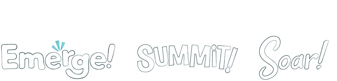 McGraw Hill Literacy logos for Emerge, Soar, and Summit