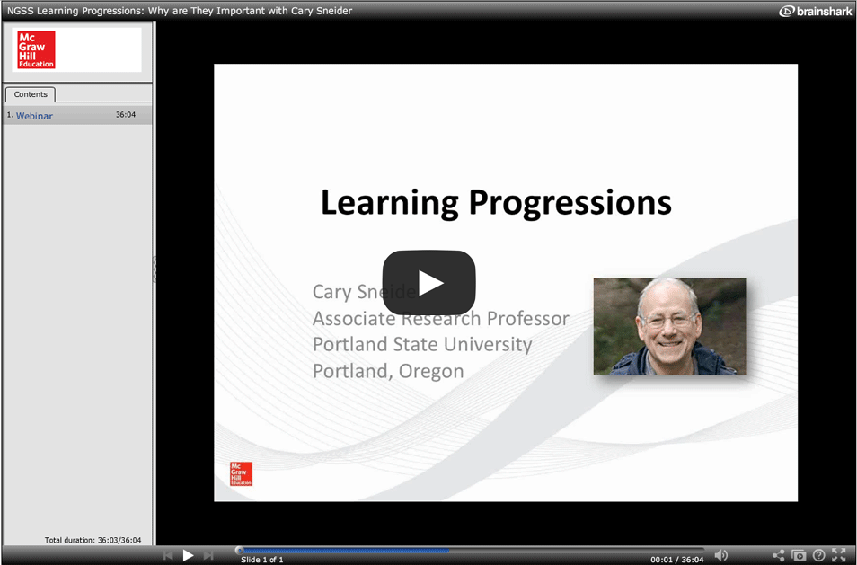 NGSS: Learning Progressions: Why are They Important? with Cary Sneider