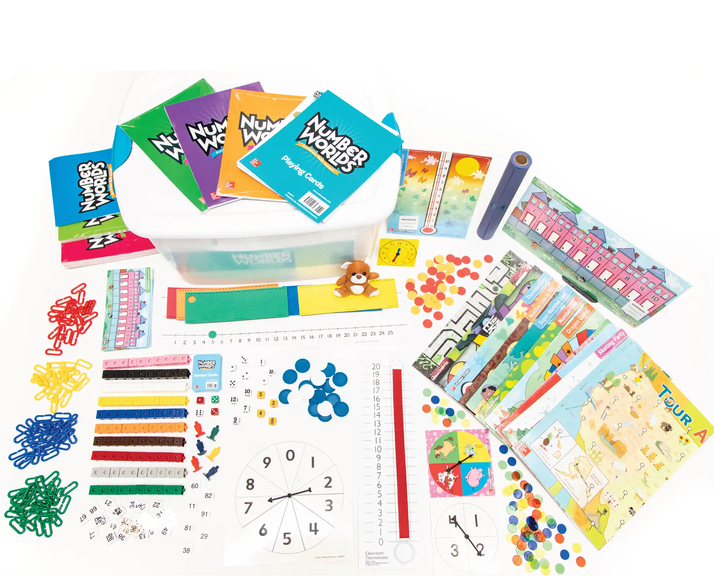 Number Worlds manipulative kit contents