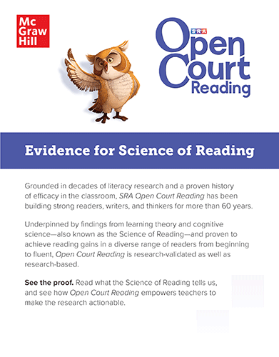 Open Court Reading Evidence for Science of Reading brochure