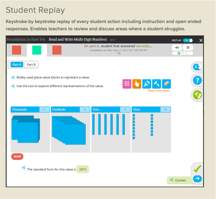 Student replay report example click to enlarge image Student replay report example click to enlarge image