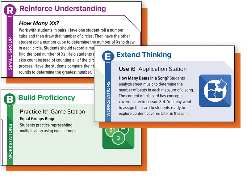 image showing zoomed in example of Activity-Based Exploration within a lesson