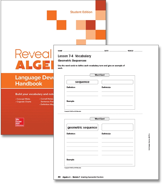 Reveal Algebra 2 Language Development Handbook