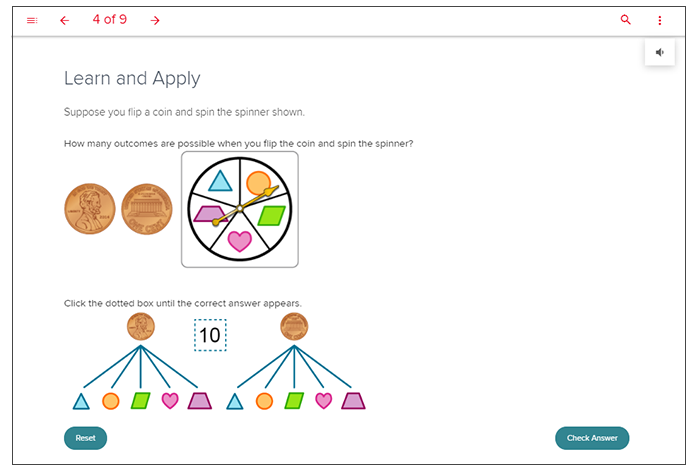 Learn and Apply Arrive Math lesson screenshot