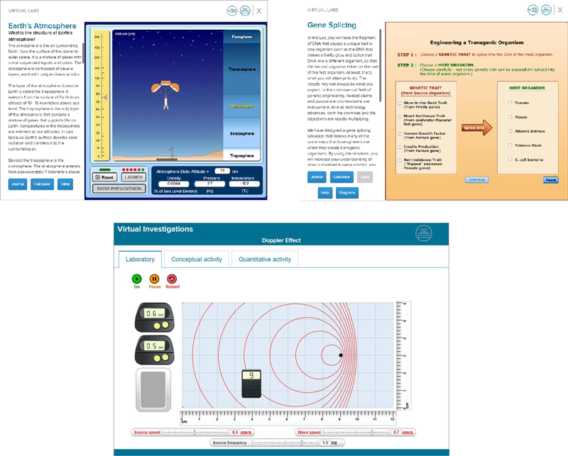 McGraw Hill Science Interactives screenshots