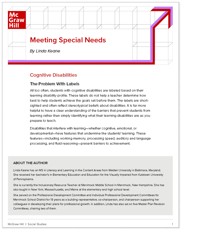 Meeting Special Needs white paper