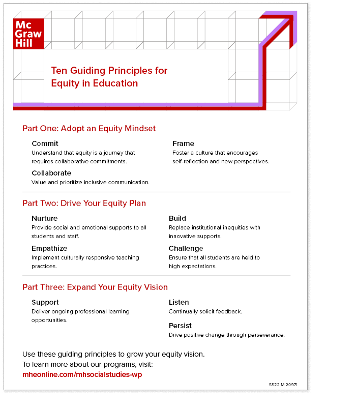 Ten Guiding Principles for Equity in Education white paper