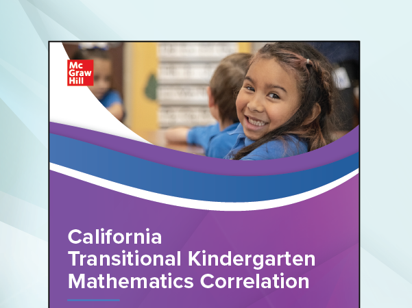 The California Transitional Kindergarten Mathematics Correlation