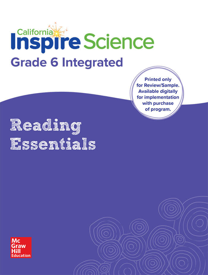 Inspire Science Reading Essentials cover, Grade 6 Integrated