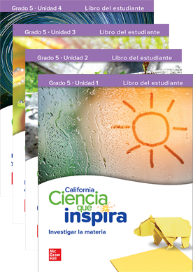 California Ciencia que inspira seres vivos covers, Grade 5