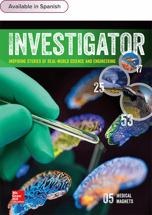 Investigator articles cover, Grade 3; Available in spanish