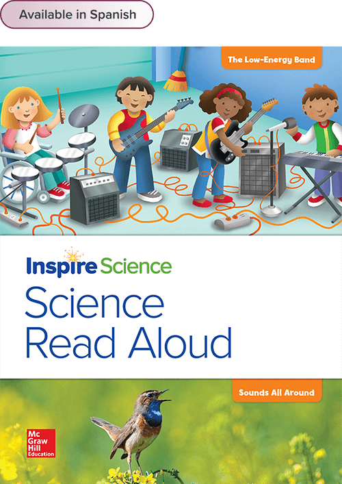 Inspire Science Science Read Aloud cover, Grade 1; Available in Spanish