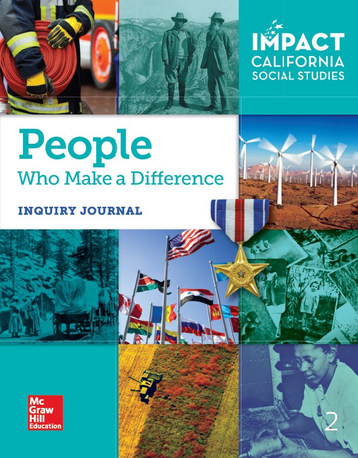 IMPACT California Social Studies People Who Make a Difference Inquiry Journal cover