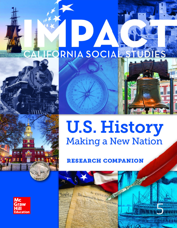 IMPACT California Social Studies US History Making a New Nation Research Companion cover