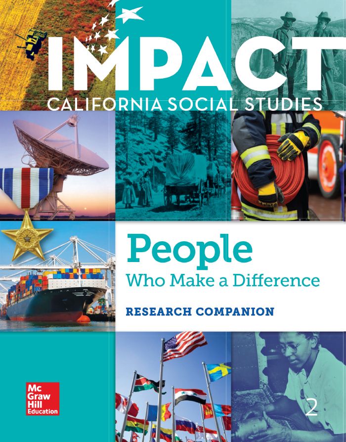 IMPACT California Social Studies People Who Make a Difference Research Companion cover