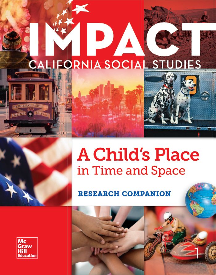 IMPACT California Social Studies A Child's Place in Time and Space Research Companion cover