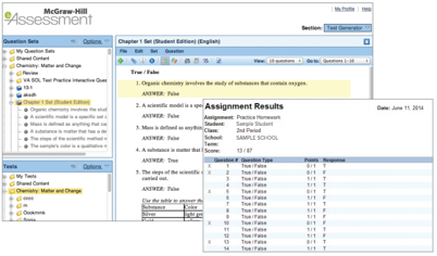eAssessment screenshot