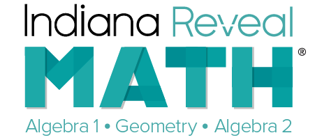 Indiana Reveal Math Algebra 1, Geometry, Algebra 2 logo