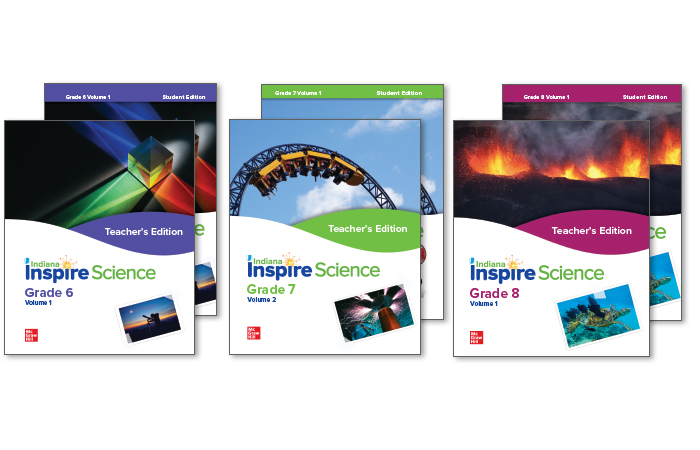 Inspire Science Teacher Edition and Student Edition Grades 6, 7, & 8