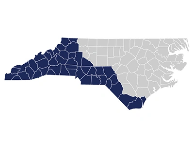 A map of Alabama highlighting the northern towns and cities covered by Tracy Elliott.