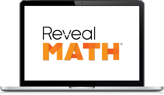 Reveal Math logo on laptop screen