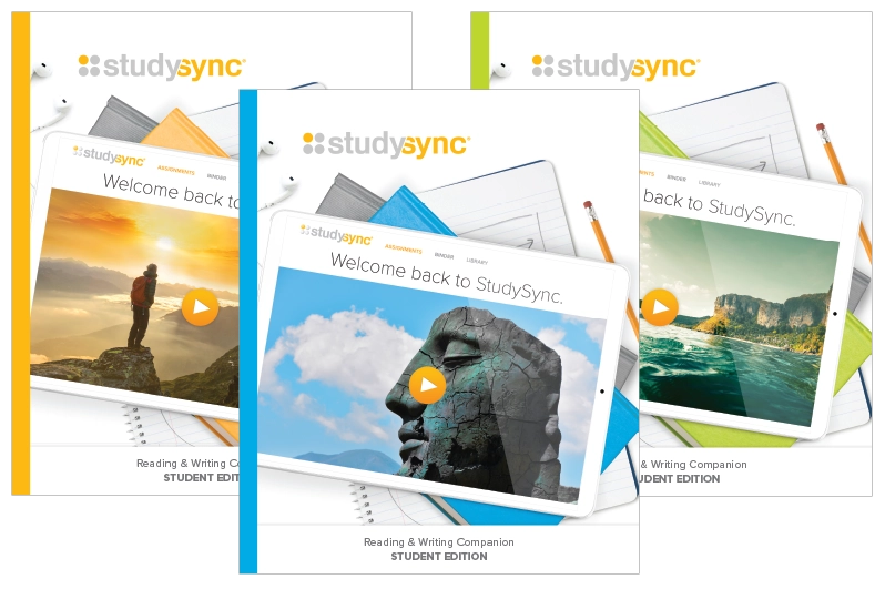 South Carolina StudySync Middle School Reading and Writing companion student edition covers