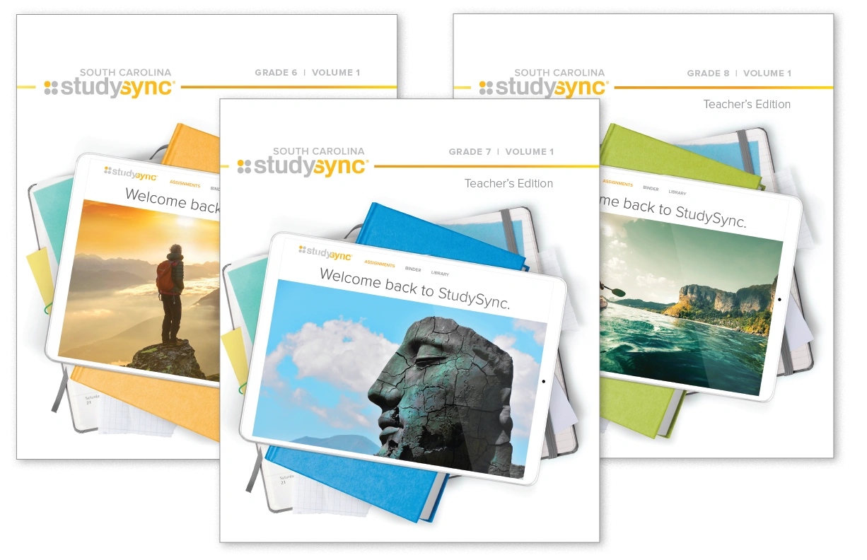 South Carolina StudySync Middle School Teacher Edition covers