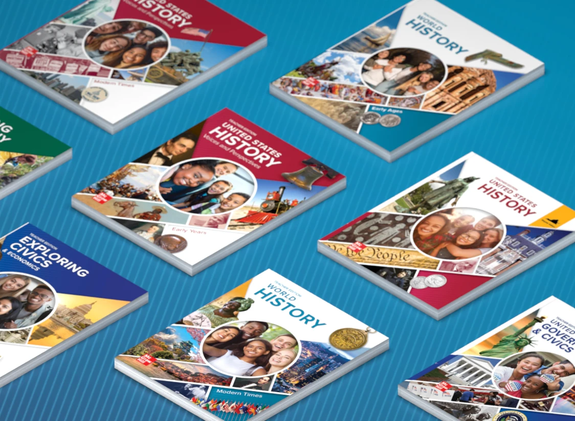 McGraw Hill social studies textbooks.