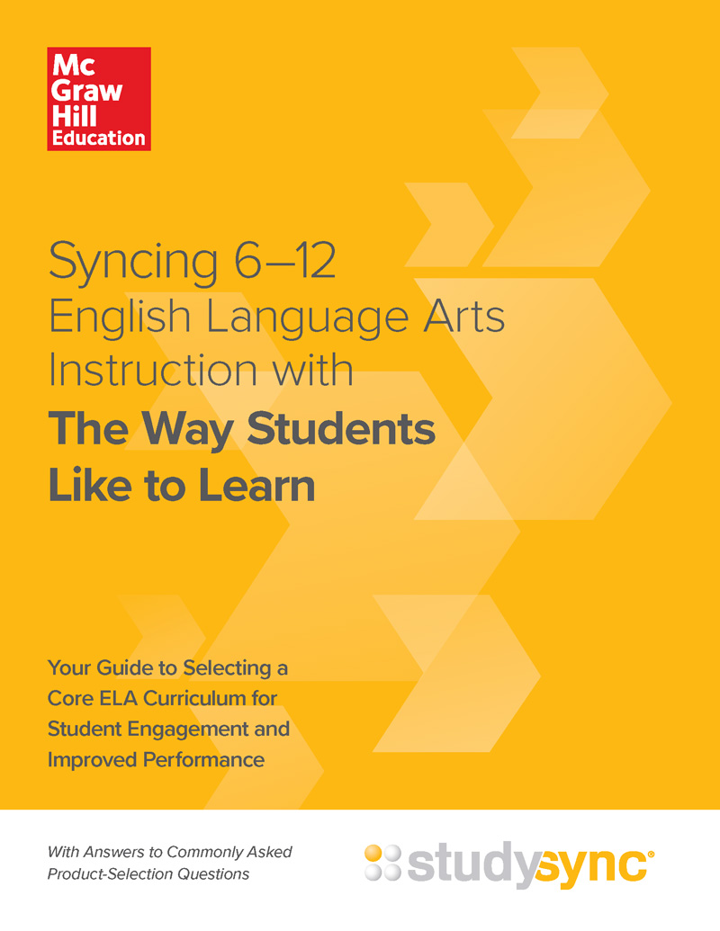 Syncing 6-12 English Langauge Arts Instruction with the Way Students Like to Learn cover