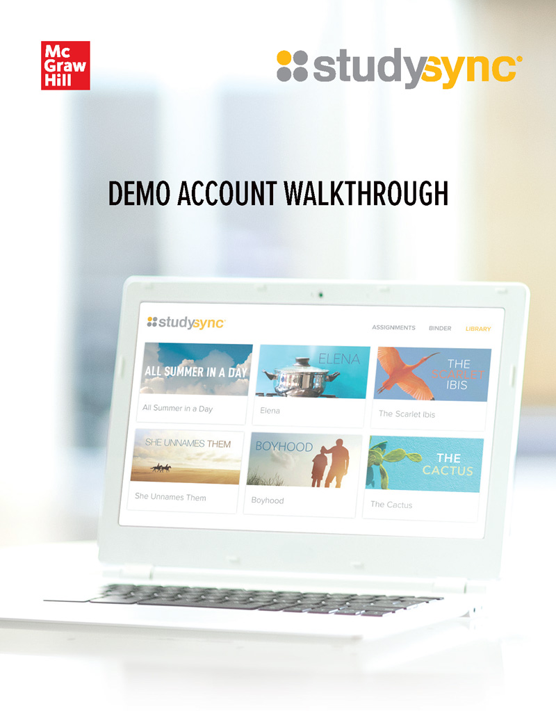 StudySync Demo Account Walkthrough