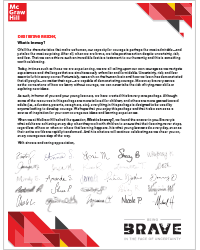Being Brave Welcome Letter