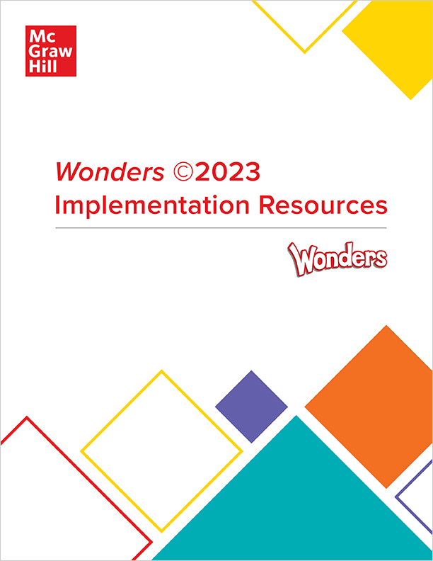 Wonders 2023 Implementation Resources brochure cover
