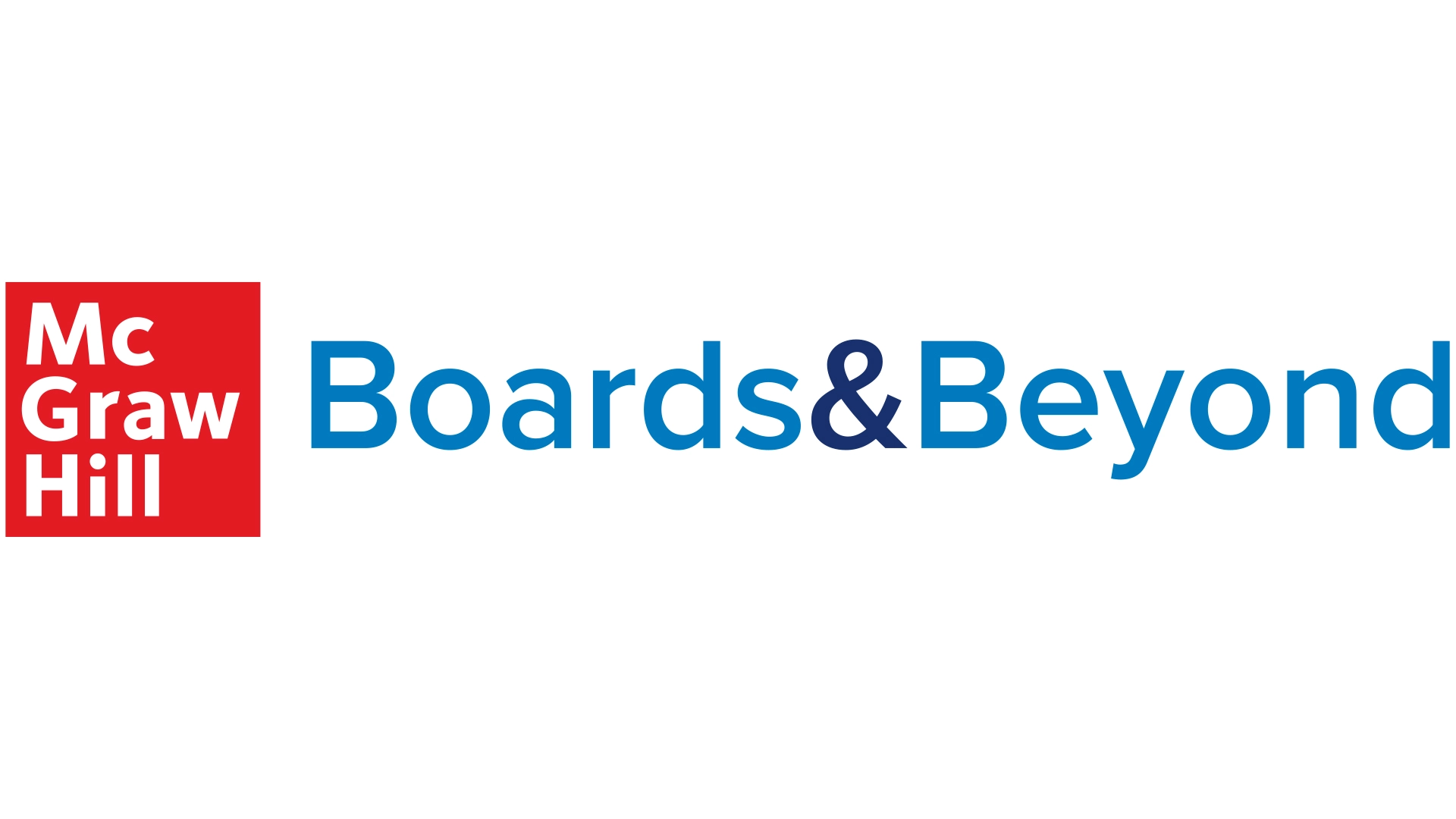 Boards & Beyond McGraw Hill Boards & Beyond logo, featuring red square with white text and blue company name