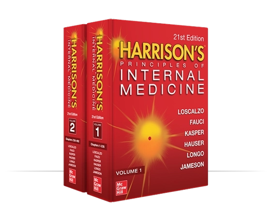 Harrison's Principles of Internal Medicine Volumes 1 and 2 covers