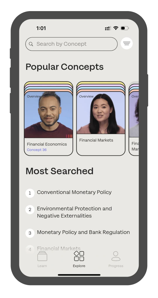 Screenshot of student search screen in Sharpen App