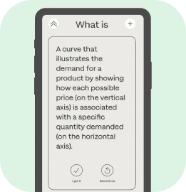 A mobile screenshot of the Sharpen app showing a flashcard