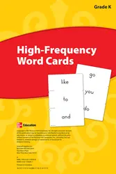 Reading Wonders, Grade K, High-Frequency Word Cards