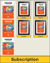 Hal Leonard Voices in Concert, Level 1B Treble Hybrid Bundle, 6 Year