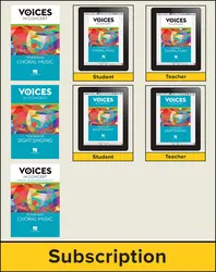 Hal Leonard Voices in Concert, Level 2 Tenor/Bass Hybrid Bundle, 6 Year