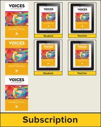 Hal Leonard Voices in Concert, Level 3 Mixed Hybrid Bundle, 6 Year