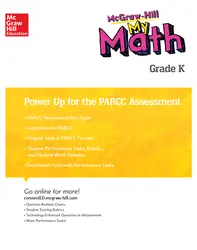 MH My Math, Grade K, Power Up for PARCC Assessment