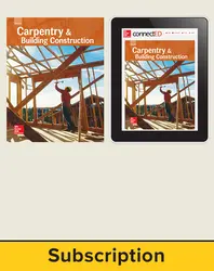 Glencoe Carpentry and Building Construction, Print Student Edition and Online SE Bundle, 1 year subscription