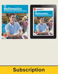 Glencoe Mathematics for Business and Personal Finance, Print Student Edition and Online SE Bundle, 6 year subscription