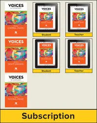 Hal Leonard Voices in Concert, Level 2 Treble Hybrid Bundle, 6 Year