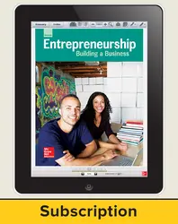 Glencoe Entrepreneurship: Building a Business, Online Teacher Center, 6 year subscription