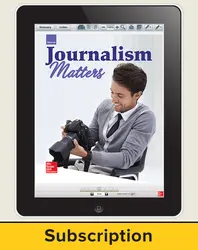 Glencoe Journalism Matters, Online Teacher Center, 1 year subscription